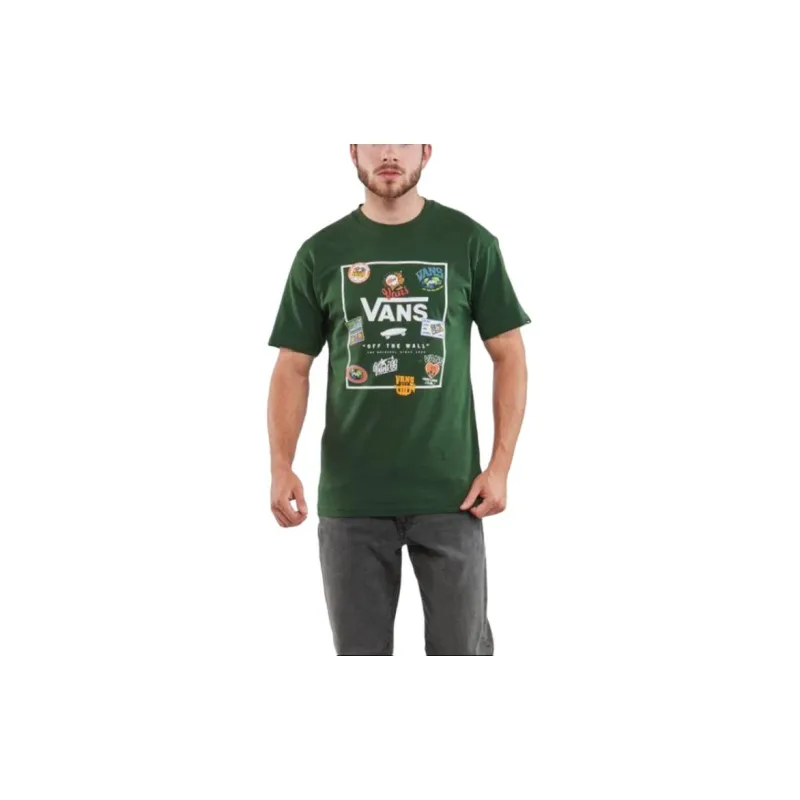 Vans Print Bo T-Shirt Men's Green-1
