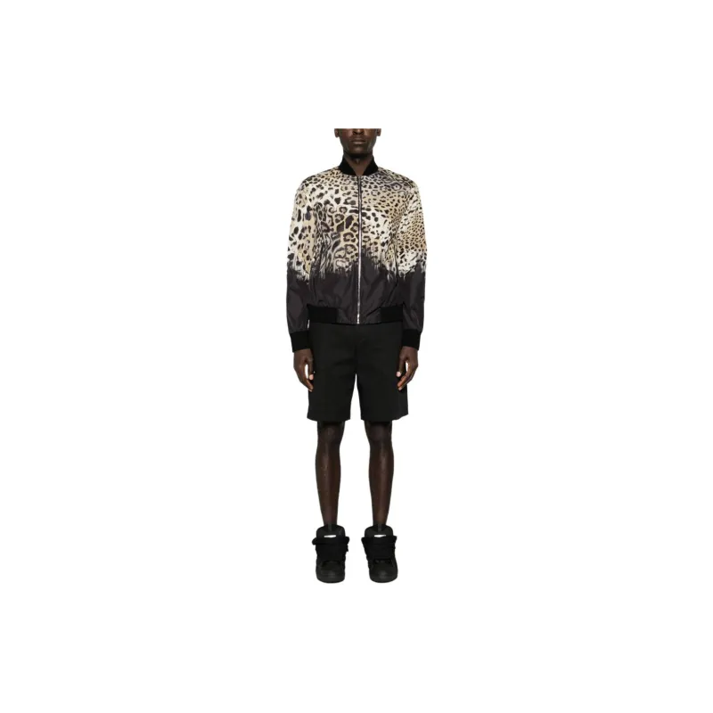 Roberto Cavalli Tiger Tooth-detailed Leopard-print Bomber Jacket-1
