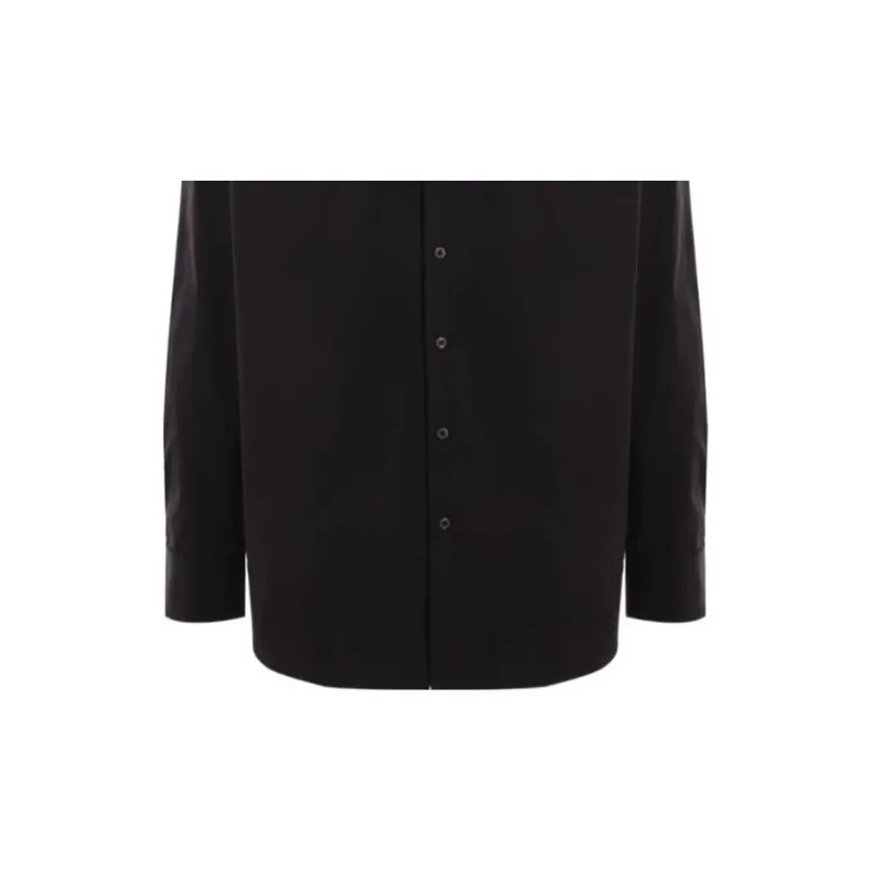 PRADA Logo Plaque Long Sleeved Shirt-3