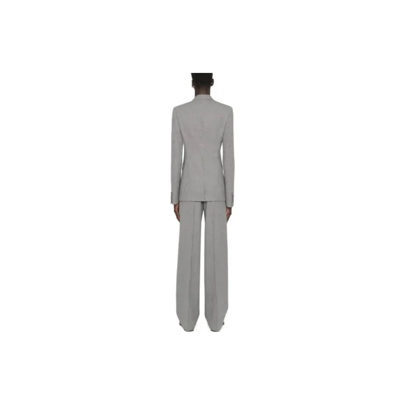 Alexander McQueen Houndstooth Printed Double Breasted Tailored Blazer-2