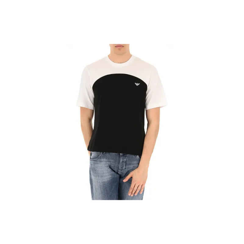 EMPORIO ARMANI T Shirts Men Black/White-4