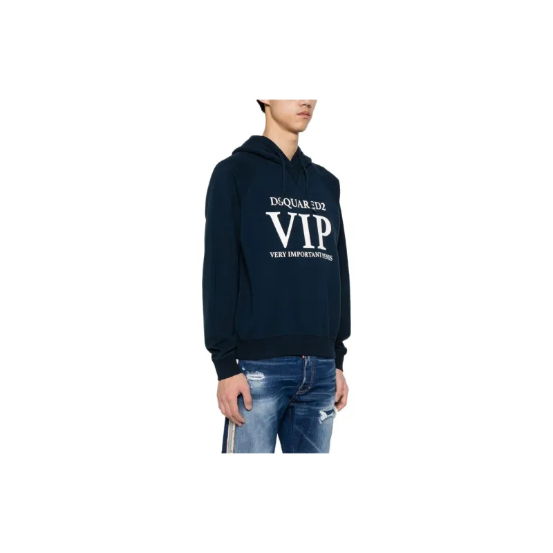 DSQUARED 2 Logo Printed Drawstring Hoodie-3