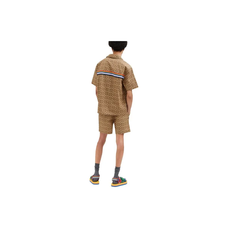 COACH Shirts Men Brown-2