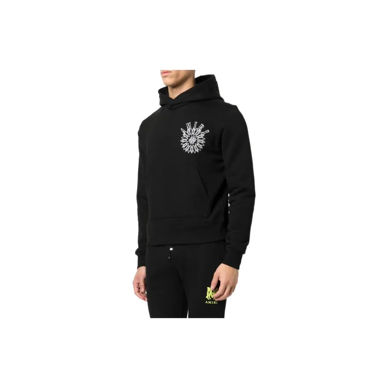 AMIRI Crystal Embellished Logo Hoodie Sweatshirt-3