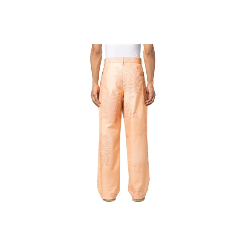 Jacquemus Casual Pants Men Peach Orange-3