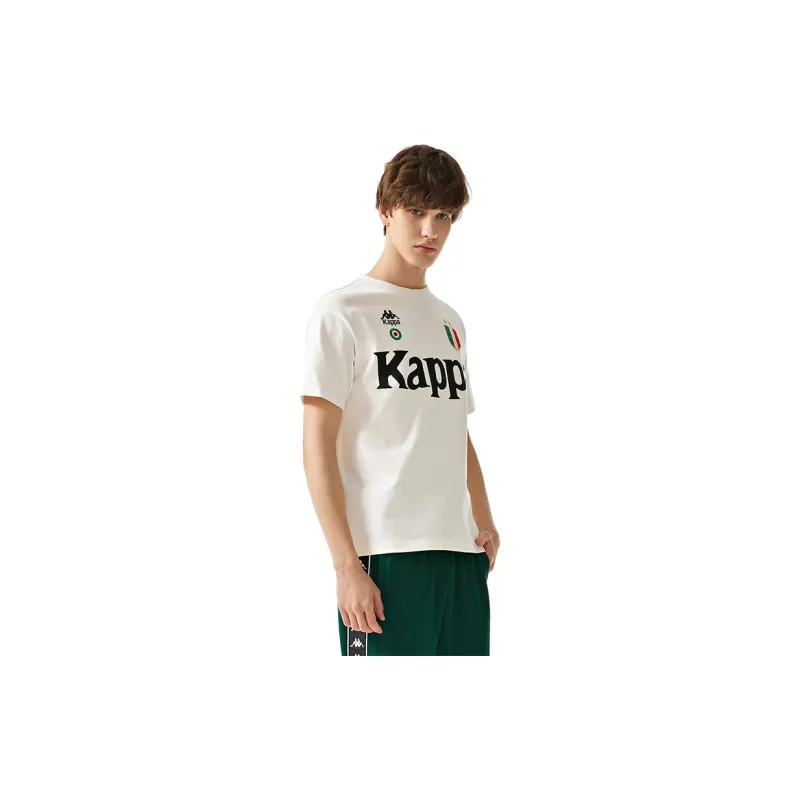 Kappa 1916 Set in Sleeve T Shirt Men's Korean White-5