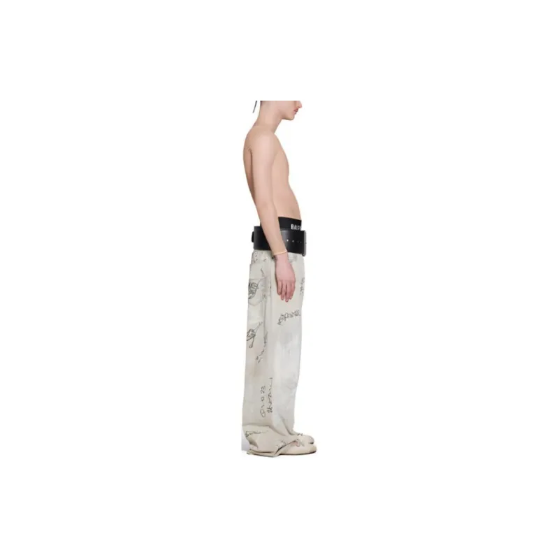 Balenciaga SS23 Jeans Loose Fit Style Unisex Light Gray-4