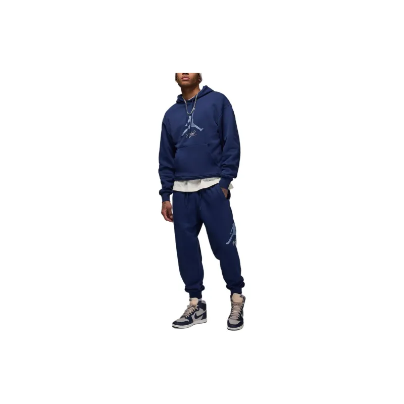 Jordan Essentials Baseline Knitted Sports Pants Men's Midnight Navy-2