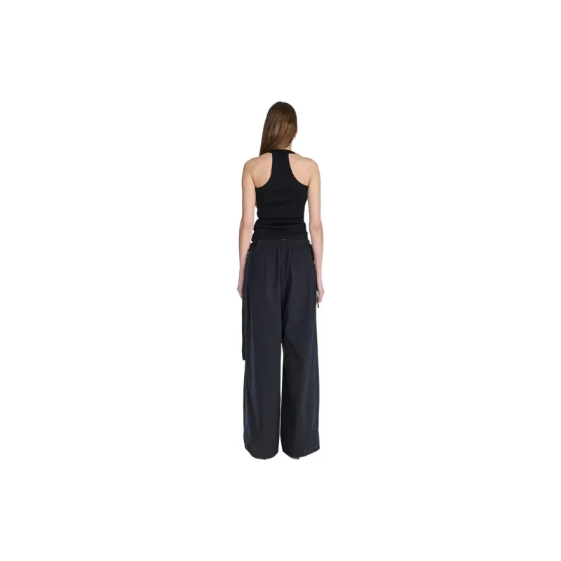 DION LEE SS24 SAFETY SLIDER RIB TANK Top Unisex Black-3