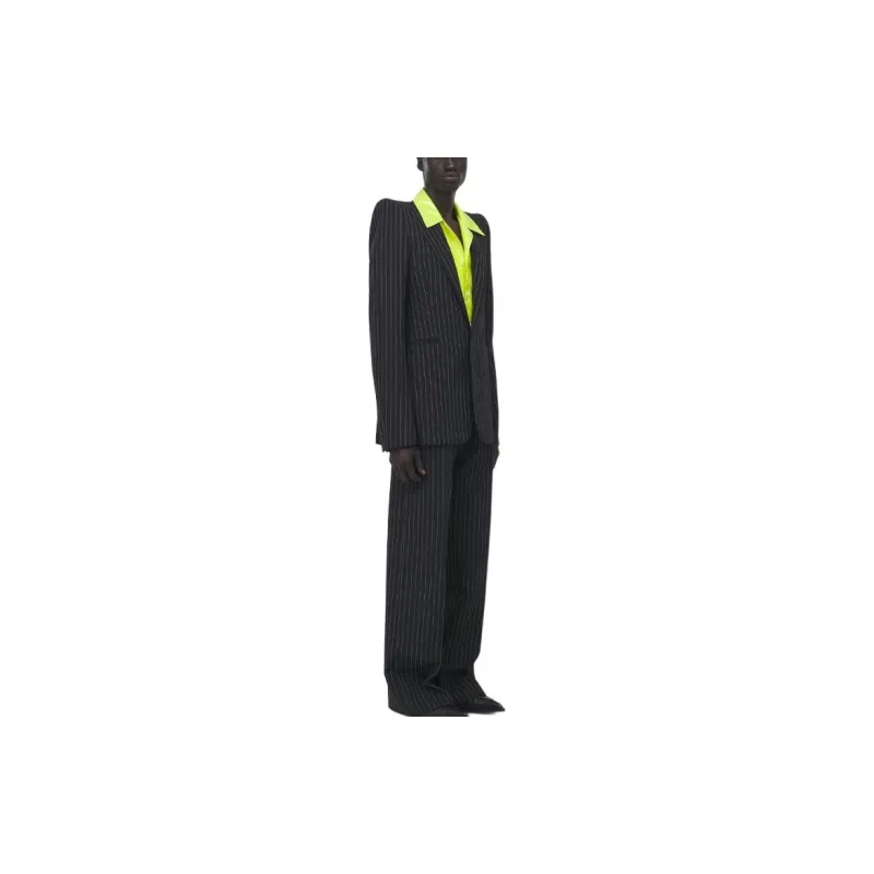 Alexander McQueen Pinstripe Stacked Shoulder Jacket-2