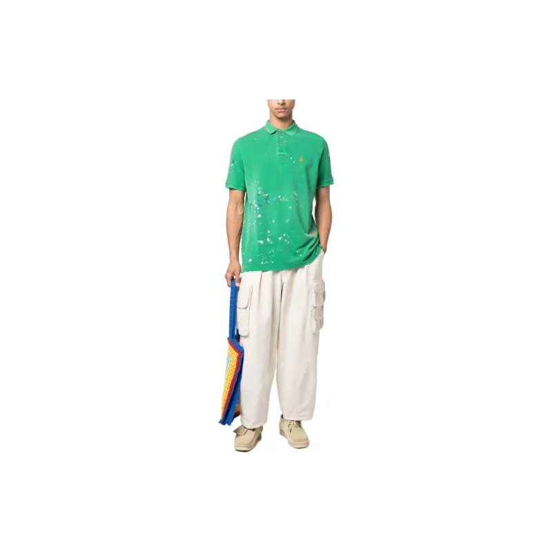 Polo Ralph Lauren Pony Motif Paint Splatter Polo Shirt-1