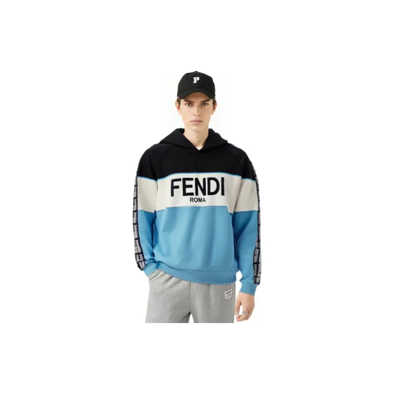FENDI Logo Embroidered Hoodie-4
