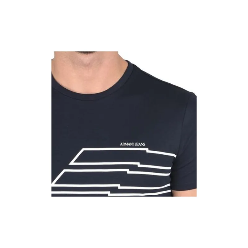 ARMANI JEANS T Shirts Men Marine Blue-4