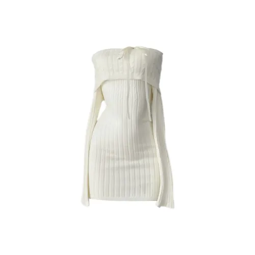 Udon House Long-Sleeved Dresses Women's Off White