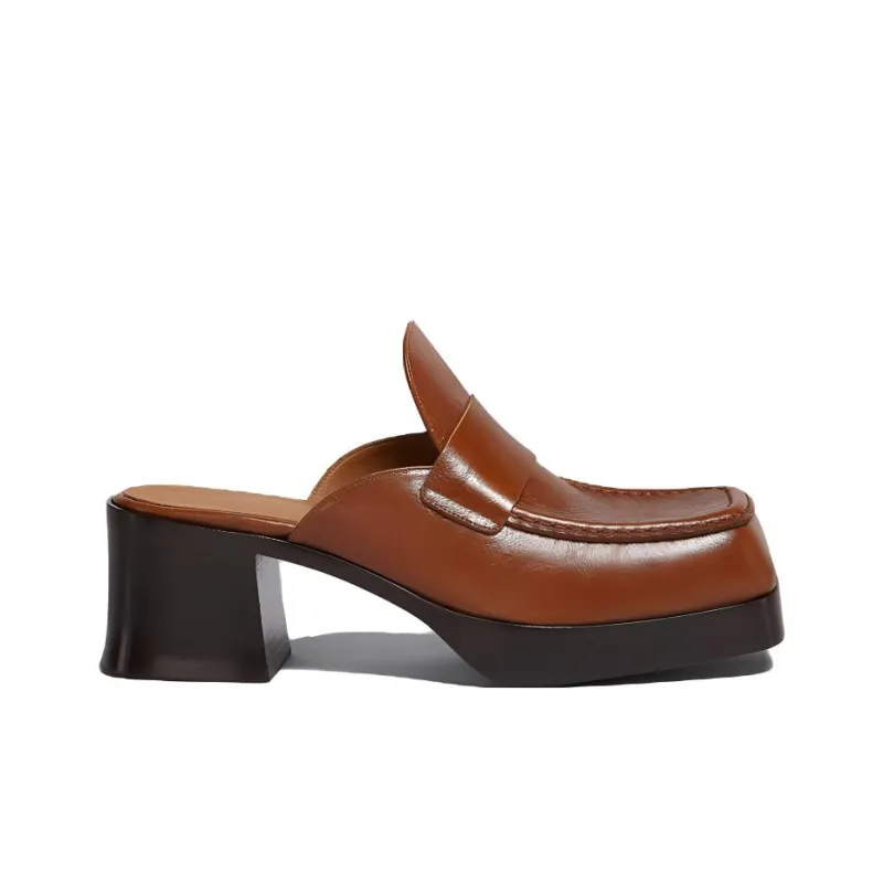 MARNI Women's Heeled Mule 'Nougat'-1