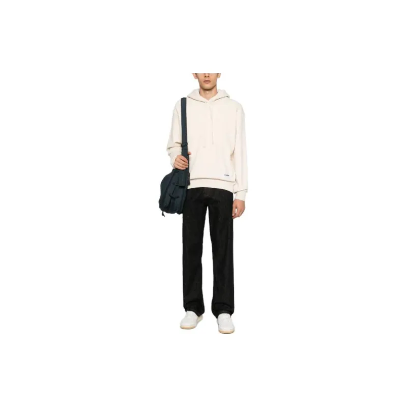 JIL SANDER + Logo Patch Drawstring Hoodie-1
