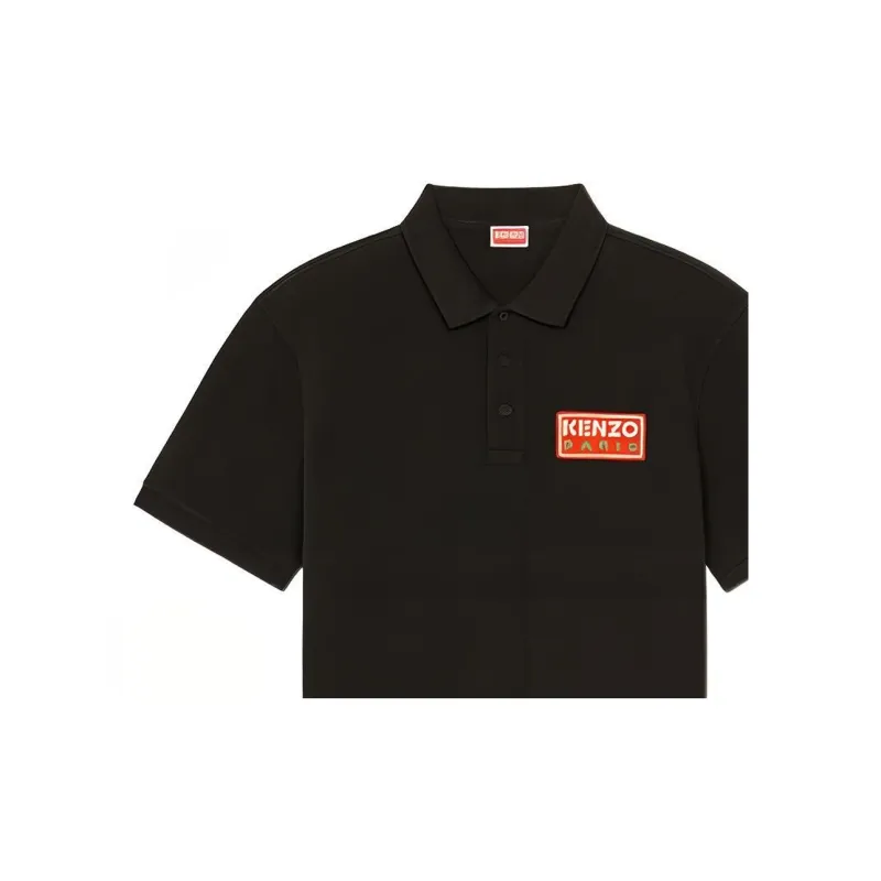 KENZO Logo Patch Short-Sleeved Polo Shirt-5