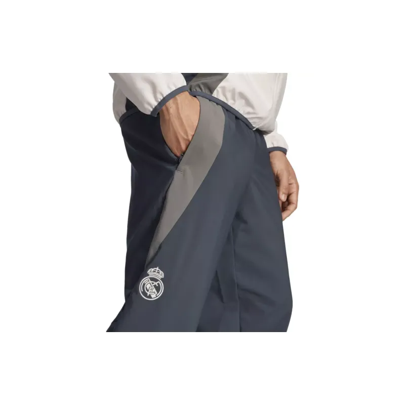 Adidas Real MadridTiro 24 FW24 Competition Presentation Tracksuit Bottoms Soccer Bottoms Men's Charcoal Gray-4