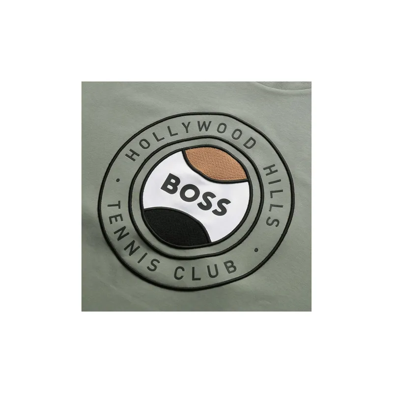 HUGO BOSS Regular Short Sleeved T Shirts Men's Gray Green-6