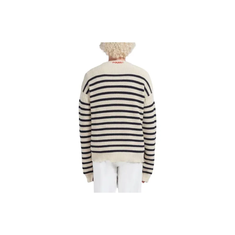 MARNI Striped Knit Jumper-3