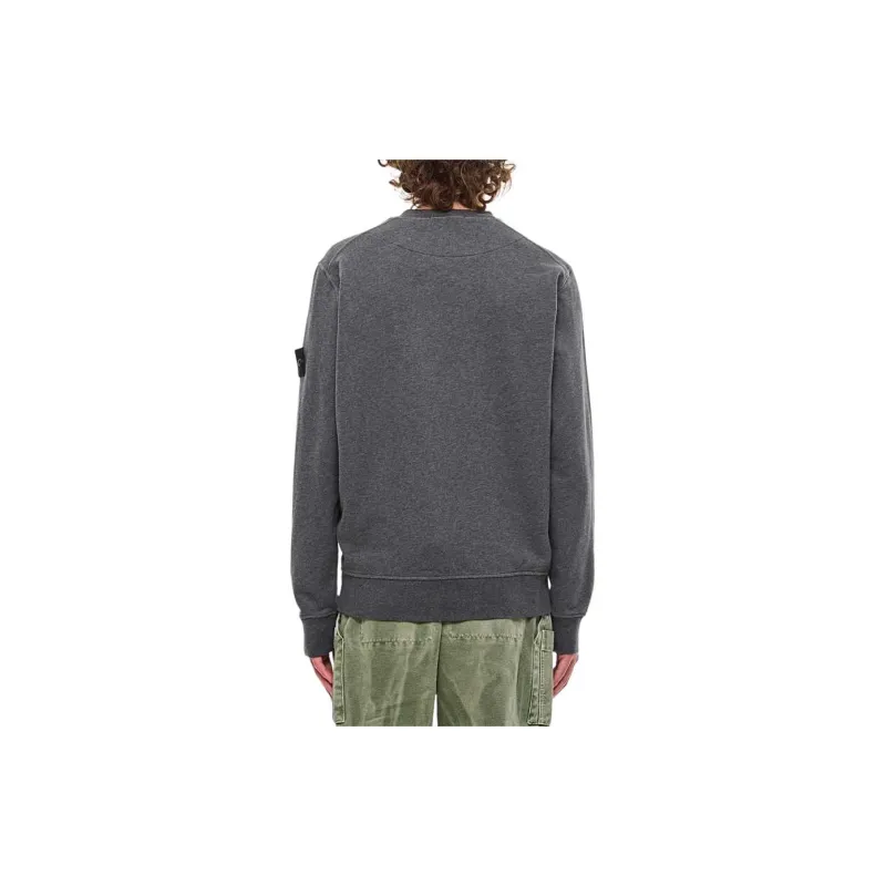 STONE ISLAND 63020 Brushed Cotton Fleece Crewneck-4