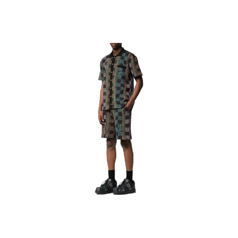LOUIS VUITTON Damier Cotton Knit Shorts-1