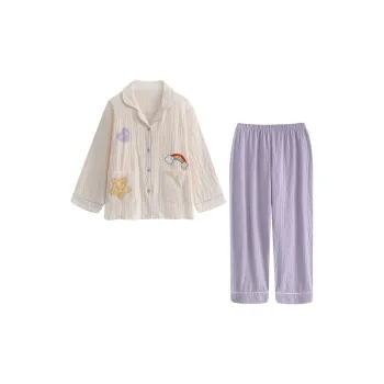 Sleeping Beauty Pajama Set Women's Apricot Purple