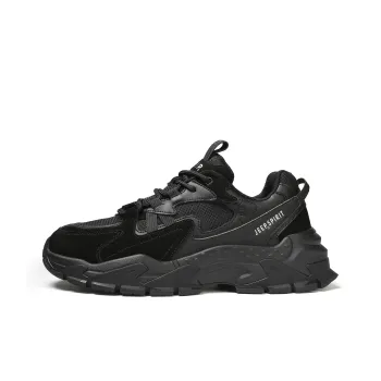 JEEP SPIRIT Chunky Sneakers Men Low Top Graphite Black