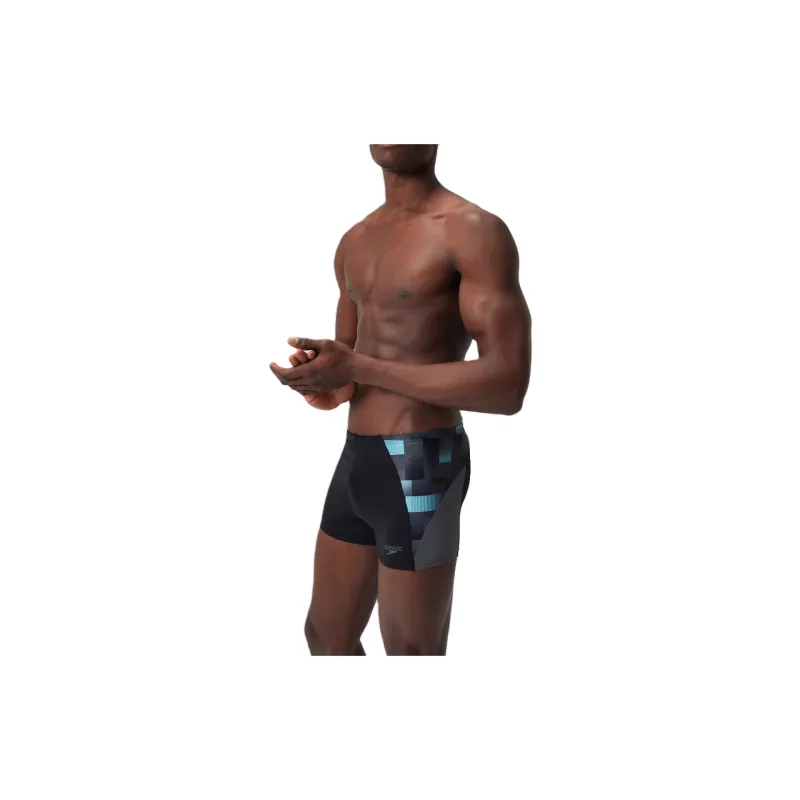 Speedo Endurance+ Max Splice Aquashort Black Swimming Shorts Men Black/Blue-4