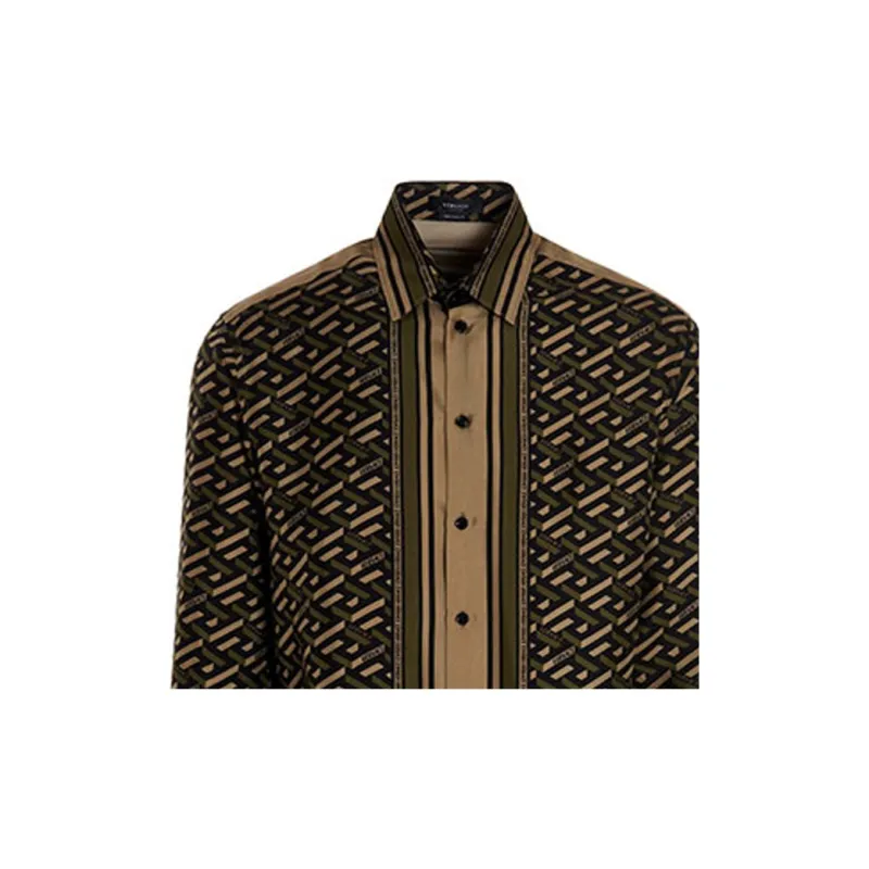 FANSIZHE VERSACE Shirt Men's Brown-4