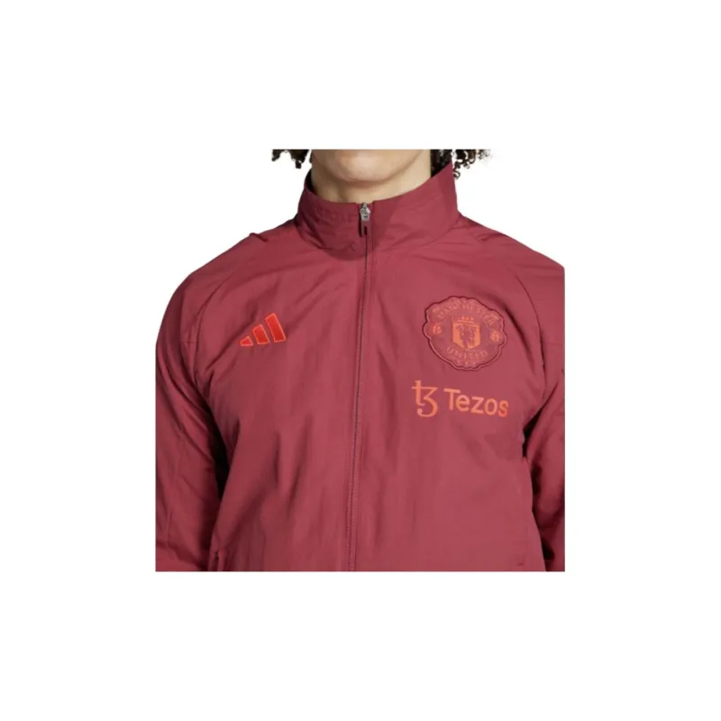 Adidas 2023-24 Manchester United Adidas Rain Jacket Jackets Coats Unisex Red-6