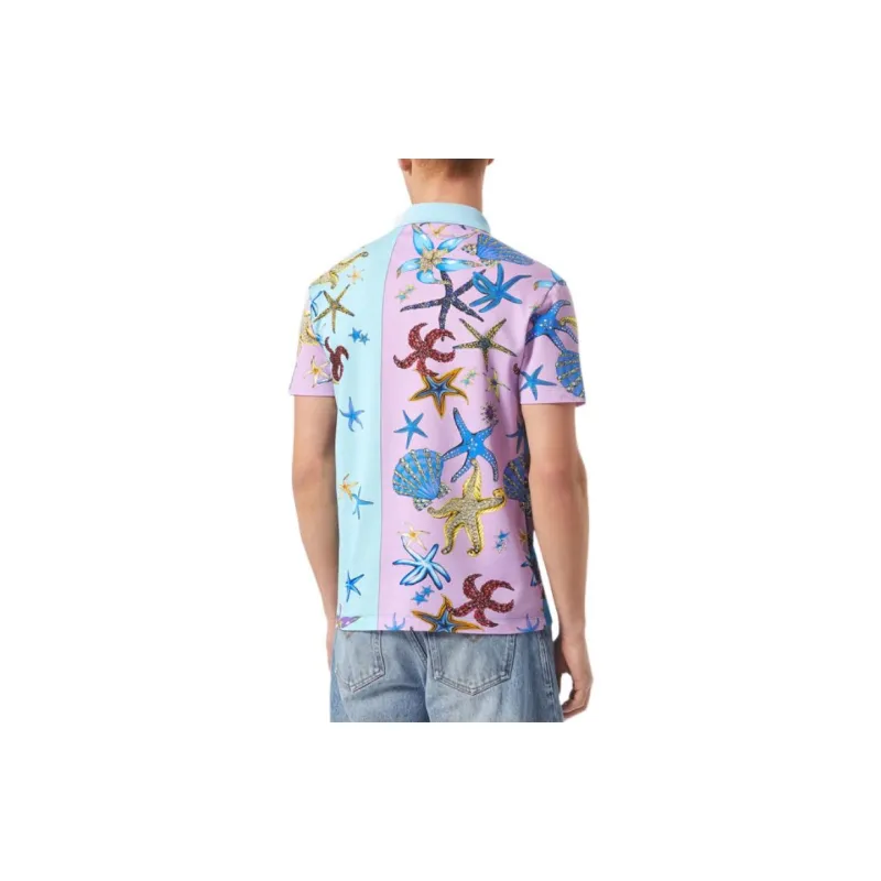 VERSACE Polo Shirts Men Blue-2