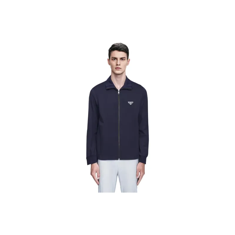 PRADA Triangle logo Zip up Jacket-3