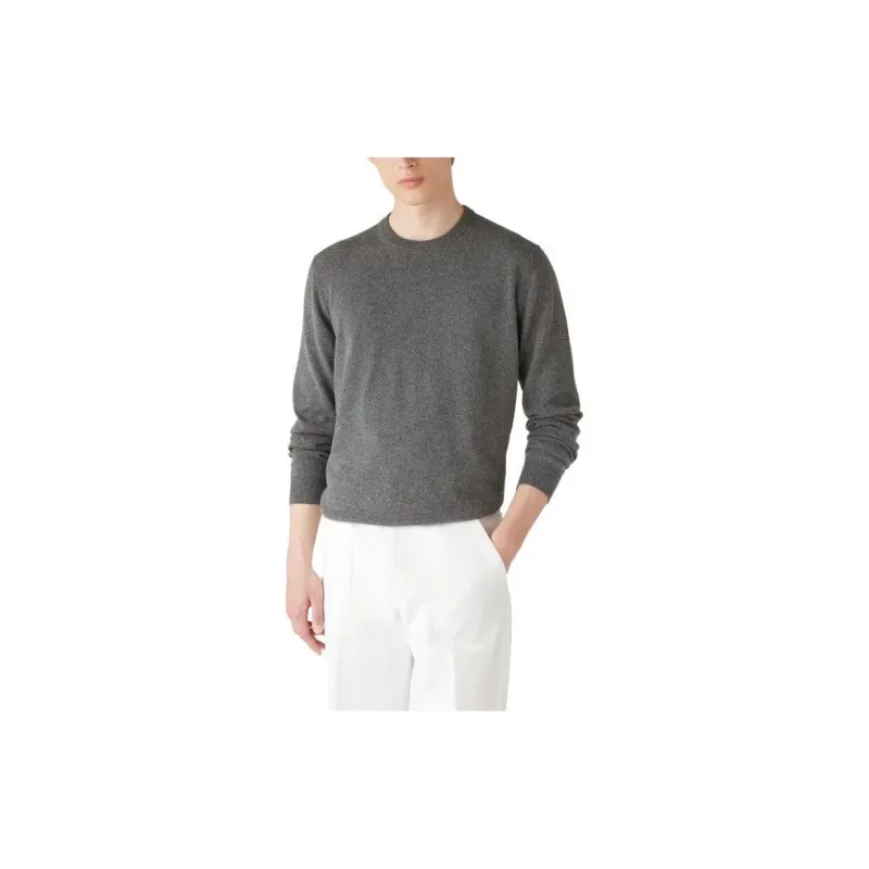 Loro Piana Classic Crew Neck Sweatshirt Men's Gray-3