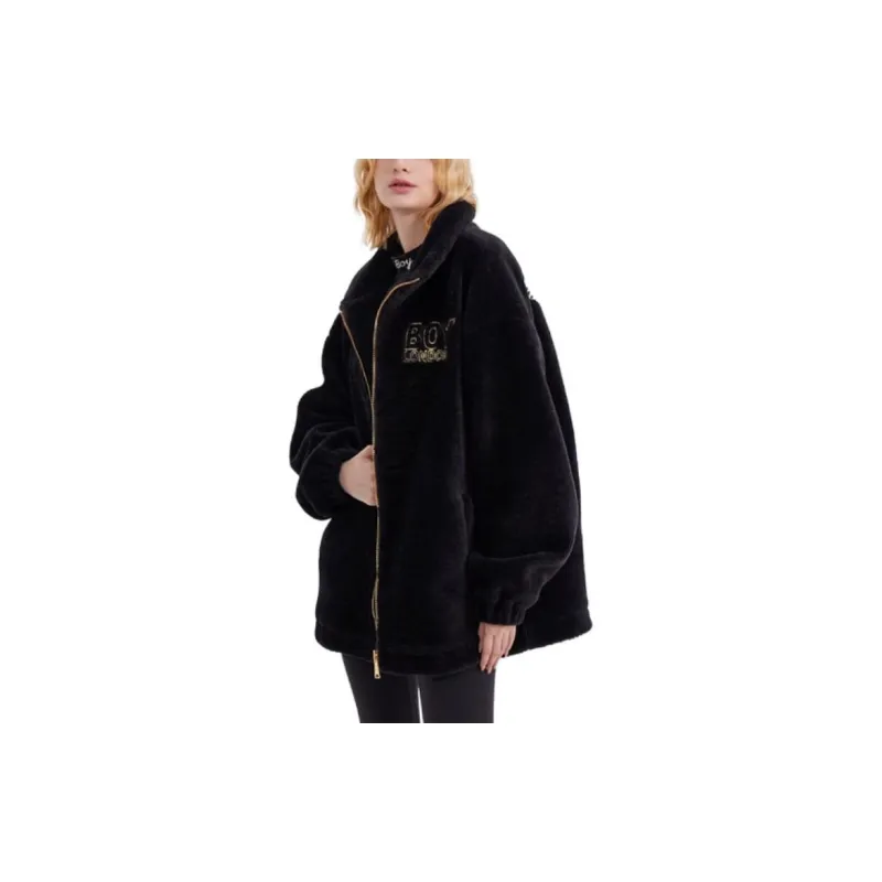 Boy London Velvet feel Coat Unisex Black-1
