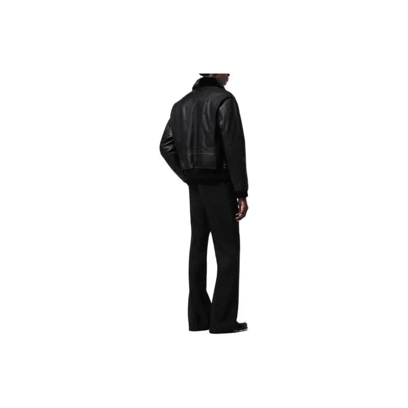 LOUIS VUITTON SS24 Leather Jacket Men's Black-3