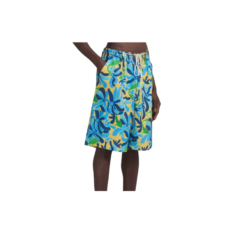 MARNI X No Vacancy Inn Graphic Printed Drawstring Shorts-3