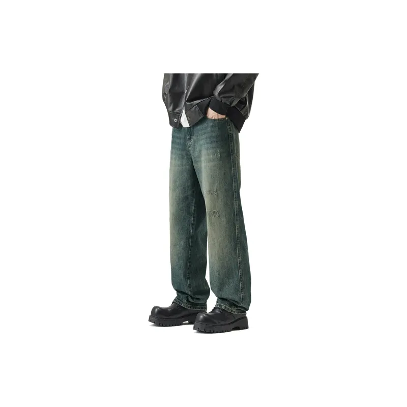 KGK Jeans Men Vintage Green-5