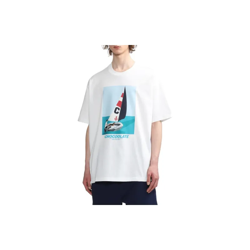 :CHOCOOLATE Graphic-print Cotton T-shirt-7