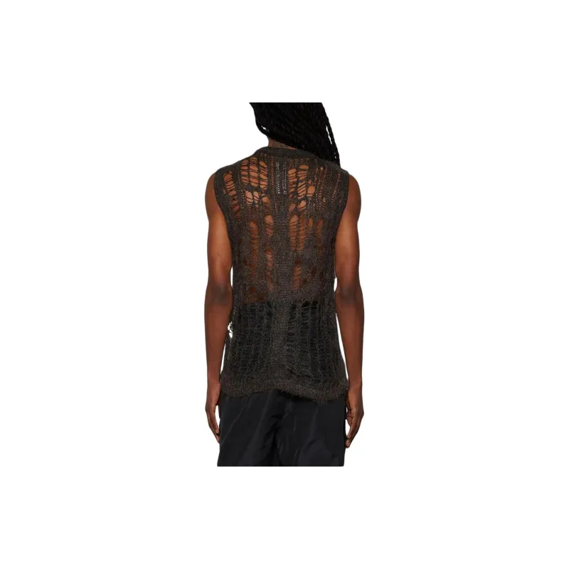RICK OWENS Open-Knitted Sleeveless Tank Top-2