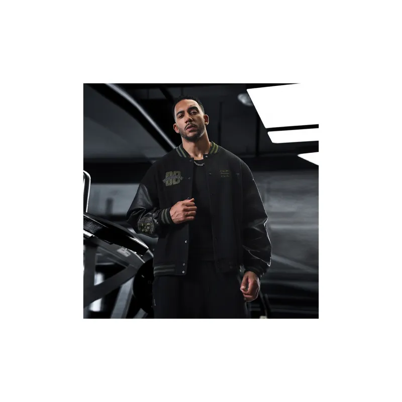 BD.POWER UP+ Baseball Jacket Unisex Black-3