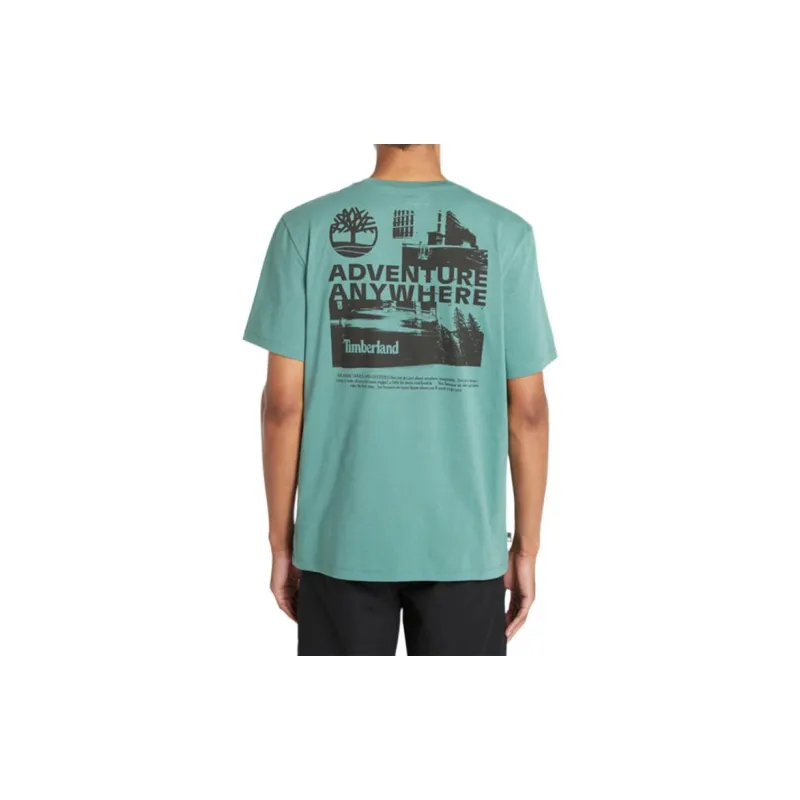 Timberland T Shirt Men's Blue Green-3
