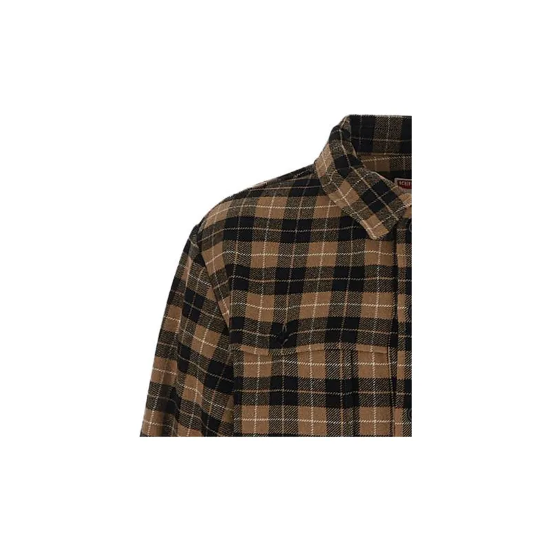KENZO Logo Patch Checked Overshirt-2