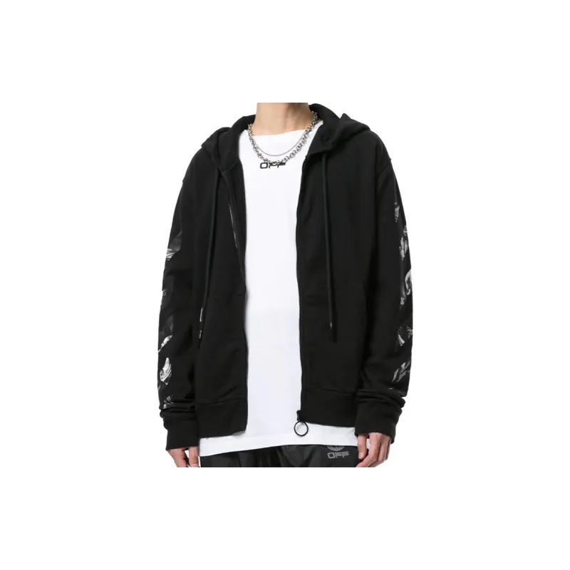 OFF WHITE Caravaggio Square Slim Zip Hoodie-2
