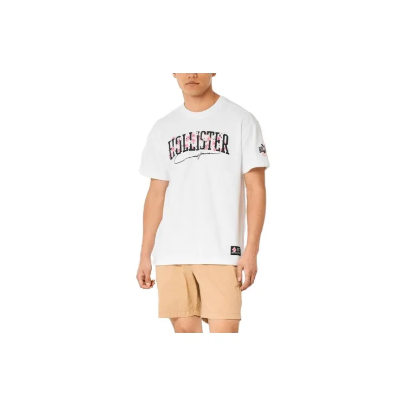 Hollister T-Shirts Unisex White-1