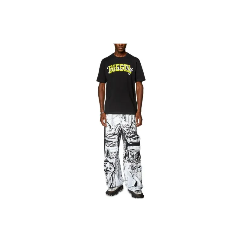 DIESEL Logo Printed Crewneck T-Shirt-1