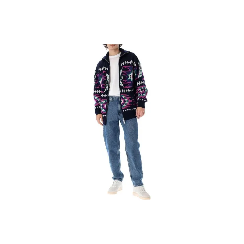 ISABEL MARANT SS22 Loose Fit Knitwear Men's Dark Blue-1