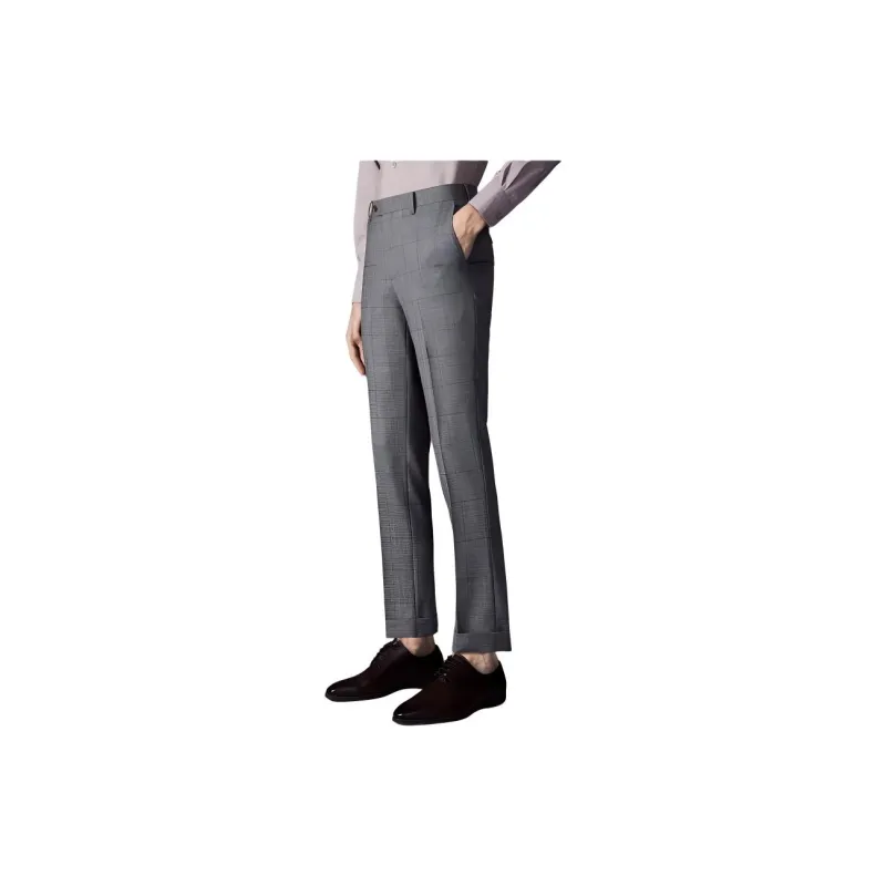 Yiwen Suit Trouser Men's Gray Coffee-4