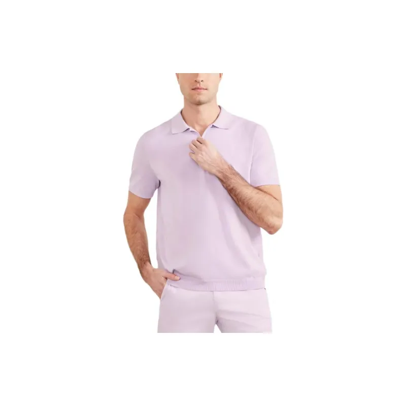 GUESS Formal Performance Sweater Polo Polo Shirt Men's Lilac-2