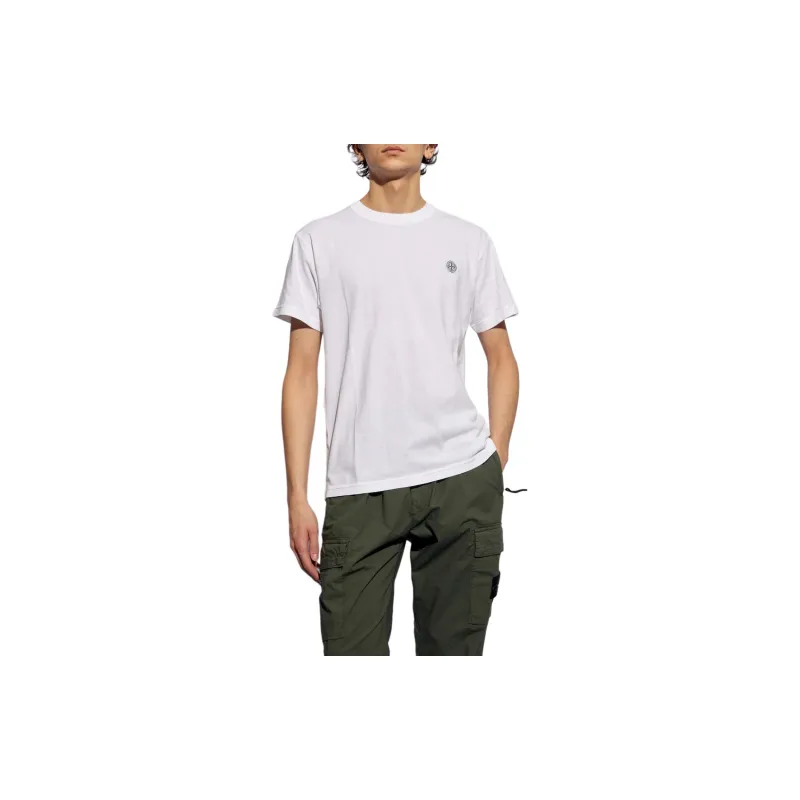 STONE ISLAND Logo Patch Crewneck T Shirt-1